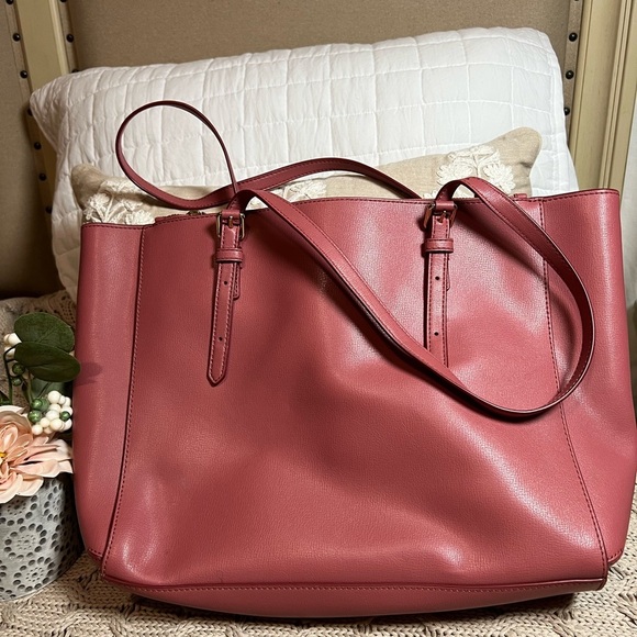 Marc Jacobs The Commuter Tote Pink Leather Tote Bag - Picture 3 of 8
